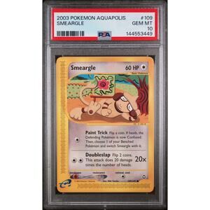 PSA 10 GEM MINT Smeargle 109/147 Pokémon Aquapolis 2003 Non Holo E-Reader Graded